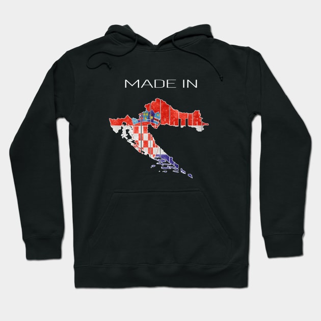 Made in Croatia. Croatian. Perfect present for mom mother dad father friend him or her Hoodie by SerenityByAlex
